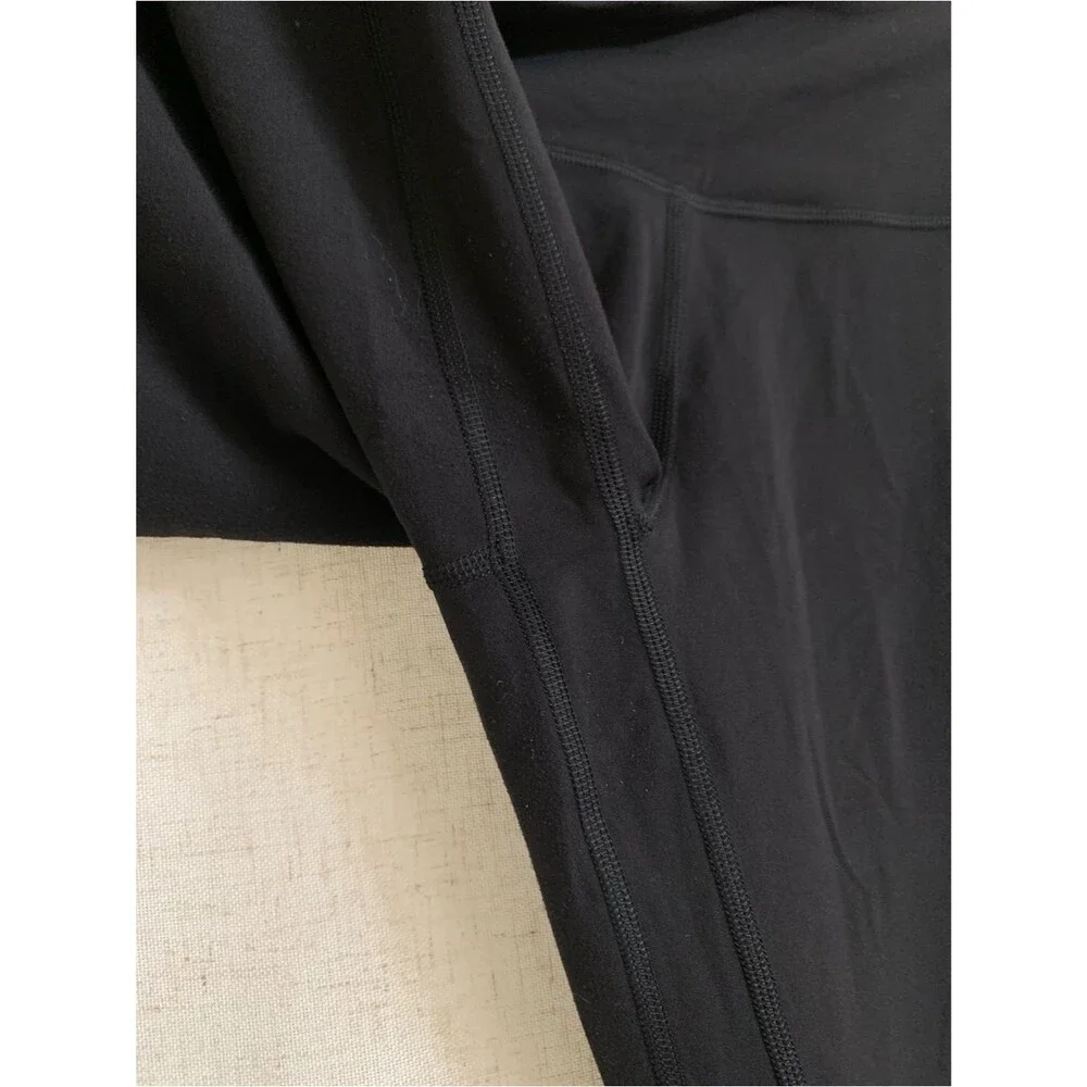lululemon Align Asymmetrical Waist 25” Black Mid High-Waist Back Leggings